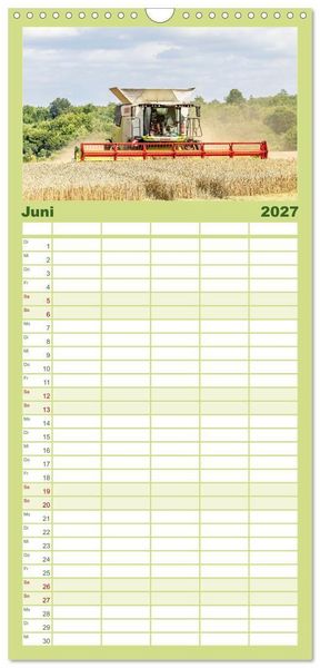 Produktbild: Familienplaner 2027 - Giganten der Ernte mit 5 Spalten (Wandkalender, 21 x 45 cm) CALVENDO