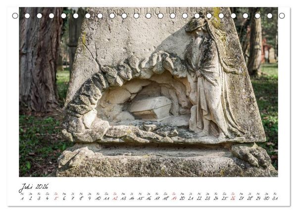 Produktbild: Alter Friedhof Freiburg (Tischkalender 2026 DIN A5 quer), CALVENDO Monatskalender