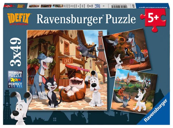 Puzzle Ravensburger Idefix und seine tierischen Freunde 3 X 49 Teile