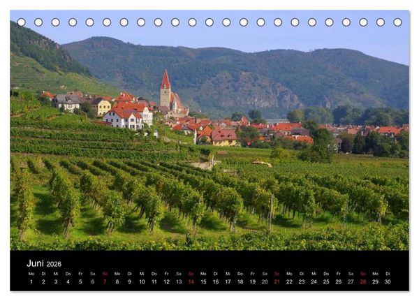 Produktbild: Die Wachau - Bezaubernde Orte an der Donau (Tischkalender 2026 DIN A5 quer), CALVENDO Monatskalender