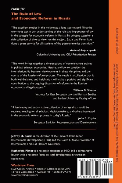 Produktbild: The Rule Of Law And Economic Reform In Russia