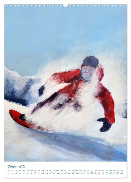 Produktbild: Colourful snowboard power world (Wall Calendar 2026 DIN A2 portrait), CALVENDO 12 Month Wall Calendar