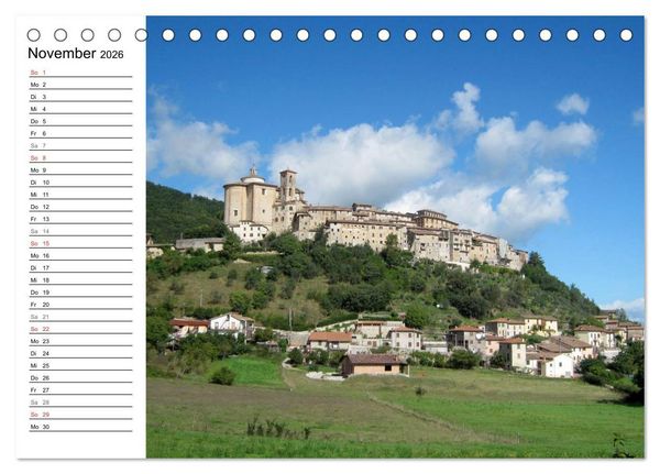 Produktbild: Camino di Assisi - Franziskusweg (Tischkalender 2026 DIN A5 quer), CALVENDO Monatskalender