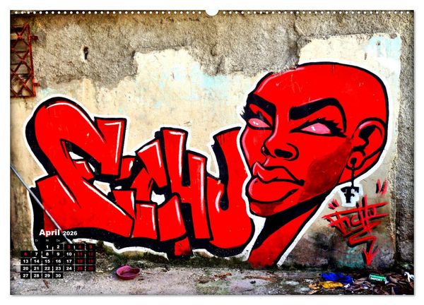 Produktbild: Gesichter Havannas - Street Art in der kubanischen Hauptstadt (hochwertiger Premium Wandkalender 2026 DIN A2 quer), Kunstdruck in Hochglanz