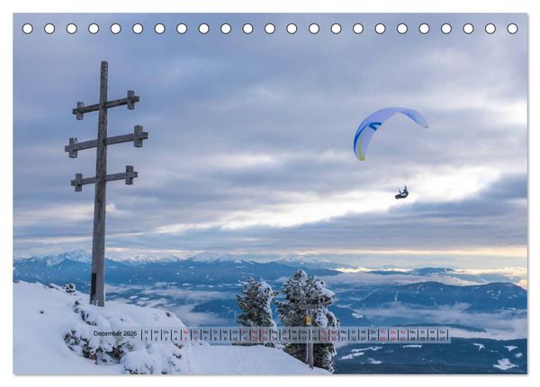 Produktbild: Paragliding - lautloses Schweben (Tischkalender 2026 DIN A5 quer), CALVENDO Monatskalender