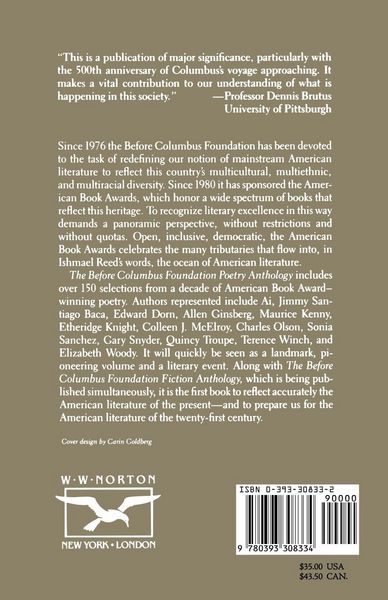 Produktbild: Before Columbus Foundation Poetry Anthology