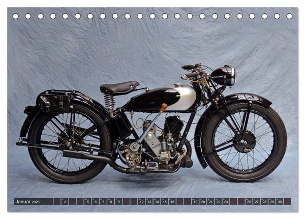 Produktbild: Deutsche Motorrad - Legenden - Rollende Kunstwerke aus alten Zeiten (Tischkalender 2026 DIN A5 quer), CALVENDO Monatskalender