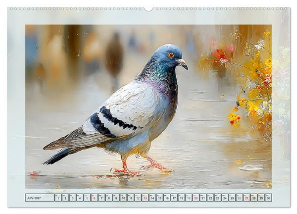 Produktbild: Tauben. Urbane Lebensk&uuml;nstler (hochwertiger Premium Wandkalender 2027 DIN A2 quer), Kunstdruck in Hochglanz