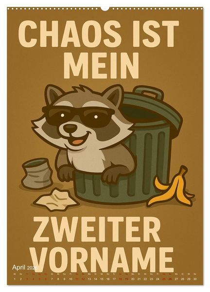 Produktbild: Tierisch eigenwillig - Weil normal langweilig w&auml;re (Wandkalender 2026 DIN A2 hoch), CALVENDO Monatskalender