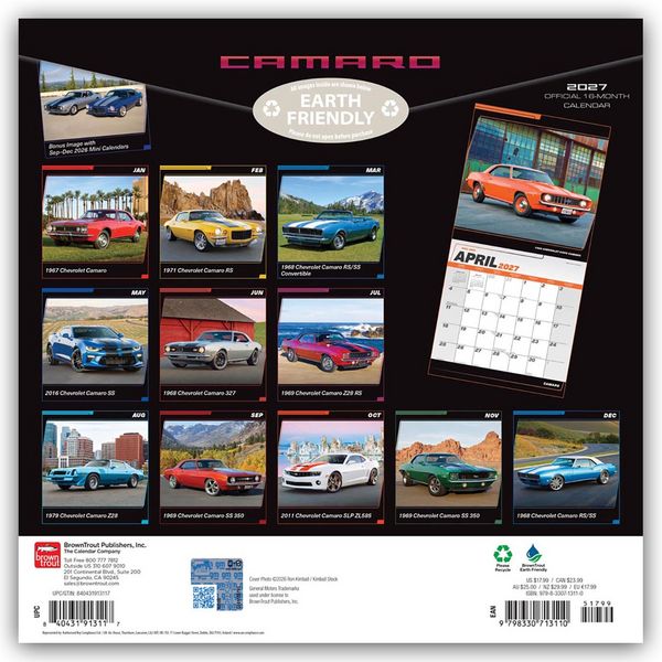 Produktbild: Camaro &ndash; Chevrolet Camaro 2027 &ndash; 16-Monatskalender