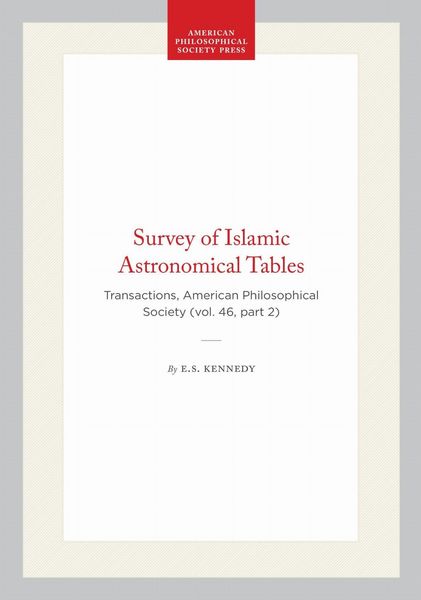 Produktbild: Survey of Islamic Astronomical Tables