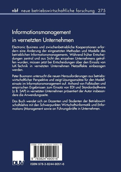 Produktbild: Informationsmanagement in vernetzten Unternehmen