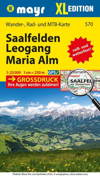 Produktbild: Mayr Wanderkarte Saalfelden - Leogang - Maria Alm XL 1:25.00