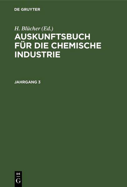 Produktbild: Auskunftsbuch f&uuml;r die chemische Industrie