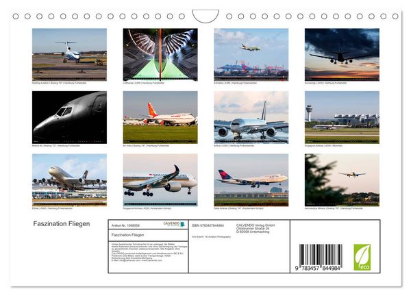Produktbild: Faszination Fliegen (Wandkalender 2026 DIN A4 quer), CALVENDO Monatskalender
