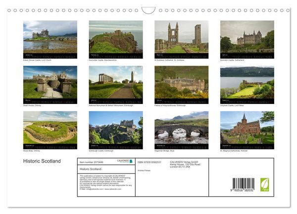 Produktbild: Historic Scotland (Wall Calendar 2026 DIN A3 landscape), CALVENDO 12 Month Wall Calendar