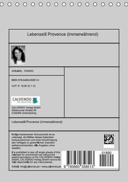 Produktbild: Lebensstil Provence (immerw&auml;hrend) (Tischkalender immerw&auml;hrend DIN A5 hoch)