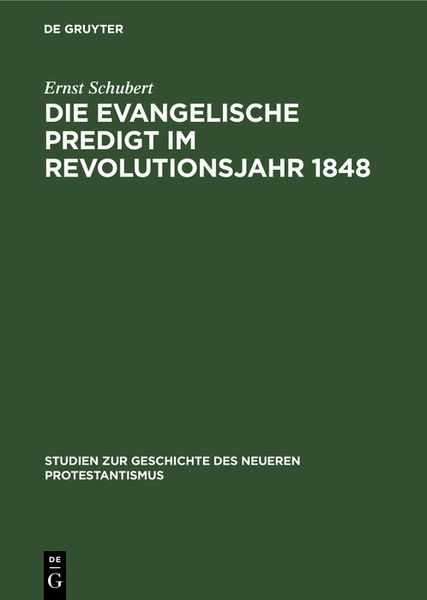Produktbild: Die evangelische Predigt im Revolutionsjahr 1848