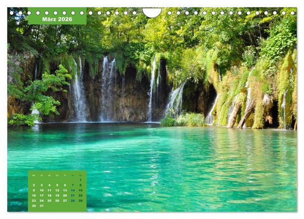 Produktbild: Erlebe mit mir die Wasserwelt der Plitvicer Seen (Wandkalender 2026 DIN A4 quer), CALVENDO Monatskalender