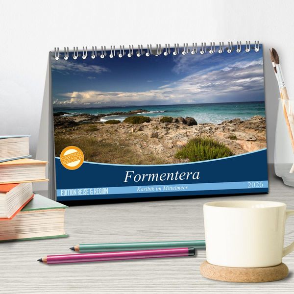 Produktbild: Formentera - Karibik im Mittelmeer (Tischkalender 2026 DIN A5 quer), CALVENDO Monatskalender