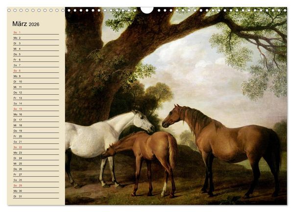 Produktbild: Pferde-&Ouml;lgem&auml;lde. Die Kunst der alten Meister (Wandkalender 2026 DIN A3 quer), CALVENDO Monatskalender