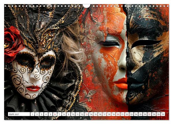 Produktbild: Geheimnis hinter der Maske (Wandkalender 2027 DIN A3 quer), CALVENDO Monatskalender