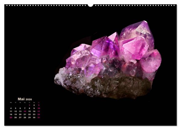 Produktbild: MINERALIEN designed by nature (Wandkalender 2026 DIN A2 quer), CALVENDO Monatskalender