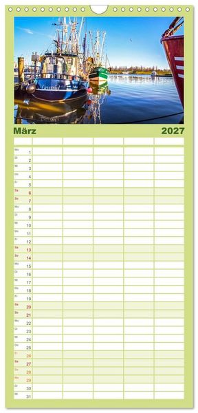 Produktbild: Familienplaner 2027 - Greetsiel und Umzu mit 5 Spalten (Wandkalender, 21 x 45 cm) CALVENDO
