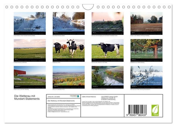 Produktbild: Die Wetterau mit Mundart-Statements (Wandkalender 2026 DIN A4 quer), CALVENDO Monatskalender