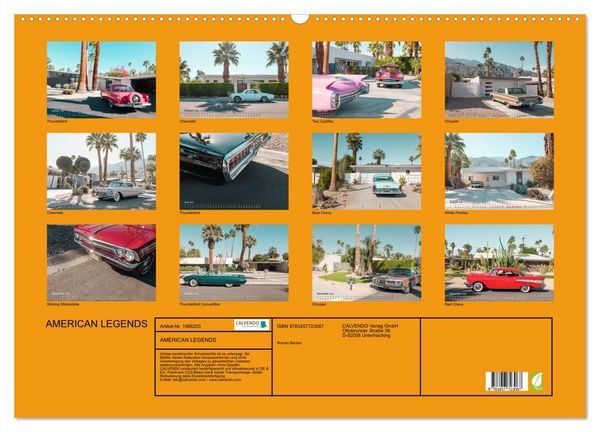 Produktbild: AMERICAN LEGENDS (Wandkalender 2026 DIN A2 quer), CALVENDO Monatskalender