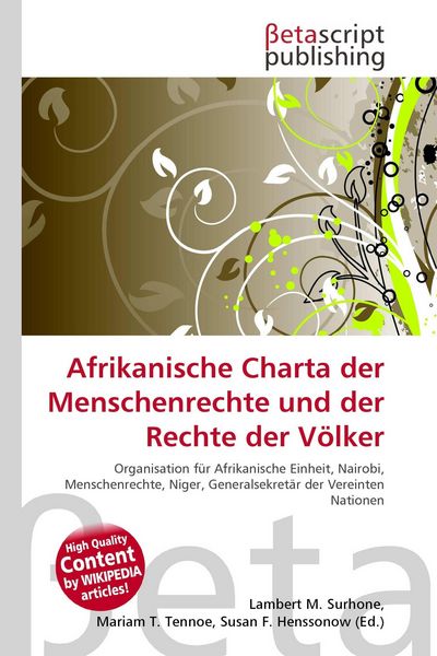 Produktbild: Afrikanische Charta der Menschenrechte und der Rechte der V&ouml;lker