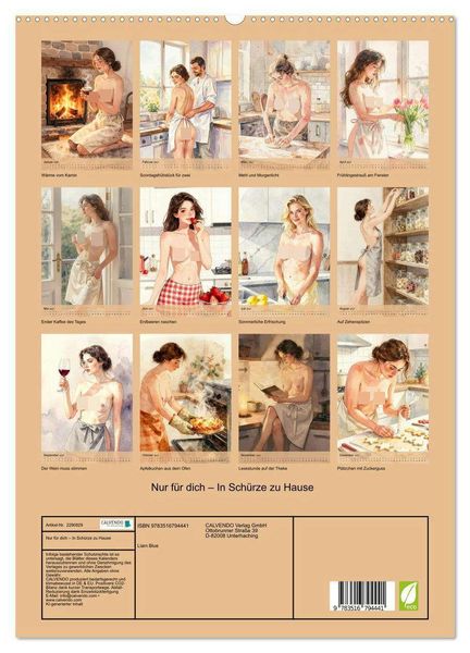 Produktbild: Nur f&uuml;r dich &ndash; In Sch&uuml;rze zu Hause (hochwertiger Premium Wandkalender 2027 DIN A2 hoch), Kunstdruck in Hochglanz