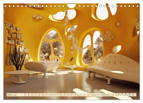 Produktbild: Exzentrische biomorphe Architektur (Wandkalender 2026 DIN A4 quer), CALVENDO Monatskalender