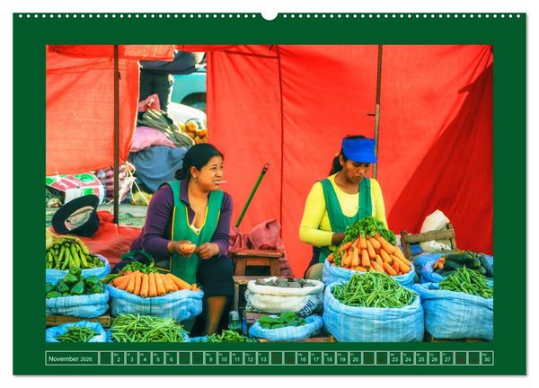 Produktbild: Bolivien - Marktimpressionen (hochwertiger Premium Wandkalender 2026 DIN A2 quer), Kunstdruck in Hochglanz