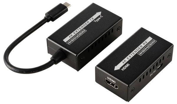 Produktbild: SpeaKa Professional SP-TPCE-500 USB-C&reg; (DP Alt Mode) HDMI Extender &uuml;ber Netzwerkkabel RJ45 60 m