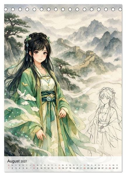Produktbild: Anime Weltreise (Tischkalender 2027 DIN A5 hoch), CALVENDO Monatskalender