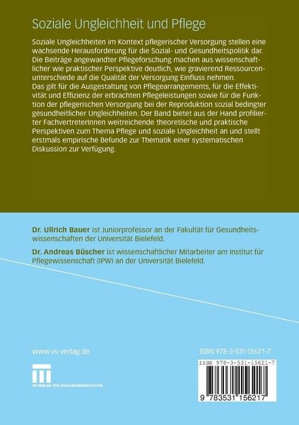 Soziale Ungleichheit und Pflege