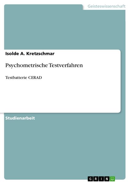 Produktbild: Psychometrische Testverfahren