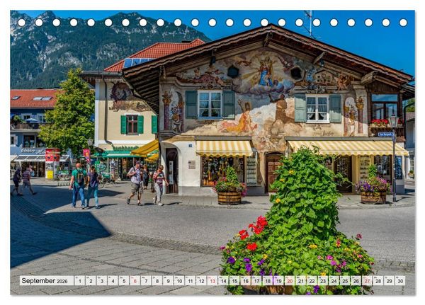 Produktbild: Garmisch-Partenkirchen - Zentrum des Werdenfelser Landes (Tischkalender 2026 DIN A5 quer), CALVENDO Monatskalender