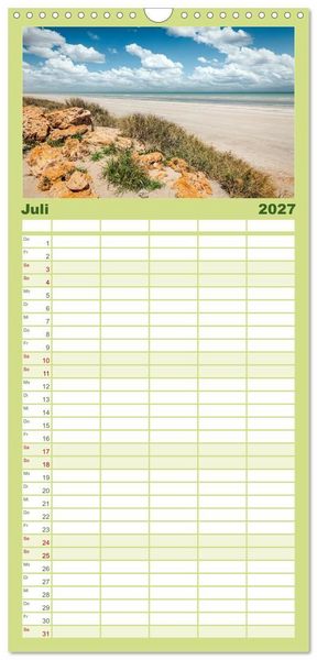 Produktbild: Familienplaner 2027 - Australien mit 5 Spalten (Wandkalender, 21 x 45 cm) CALVENDO