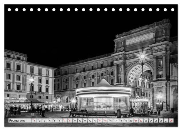 Produktbild: FLORENZ Monochrome Impressionen (Tischkalender 2026 DIN A5 quer), CALVENDO Monatskalender
