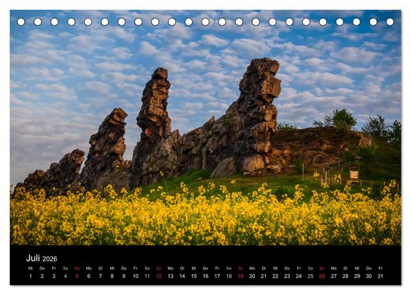 Produktbild: Teufelsmauer Harz (Tischkalender 2026 DIN A5 quer), CALVENDO Monatskalender