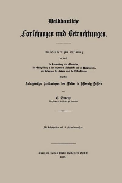 Produktbild: Waldbauliche Forschungen und Betrachtungen