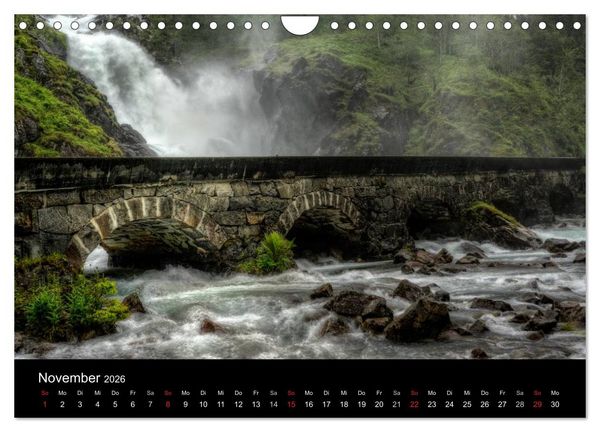 Produktbild: Norwegen - Vom Westen zum S&uuml;den (Wandkalender 2026 DIN A4 quer), CALVENDO Monatskalender