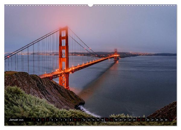 Produktbild: San Francisco Moments (hochwertiger Premium Wandkalender 2026 DIN A2 quer), Kunstdruck in Hochglanz