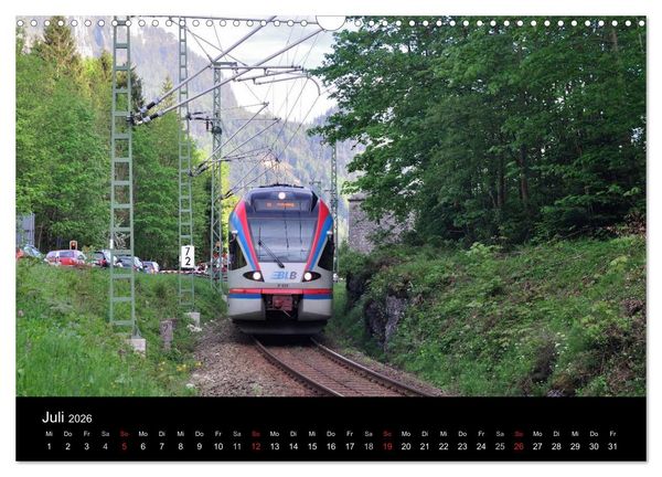 Produktbild: Mit der Bahn durch die Alpen (Wandkalender 2026 DIN A3 quer), CALVENDO Monatskalender