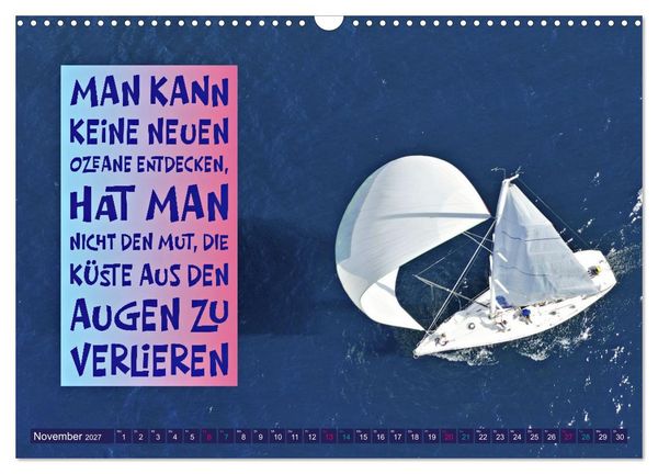 Produktbild: Segeln - mit einem Augenzwinkern (Wandkalender 2027 DIN A3 quer), CALVENDO Monatskalender
