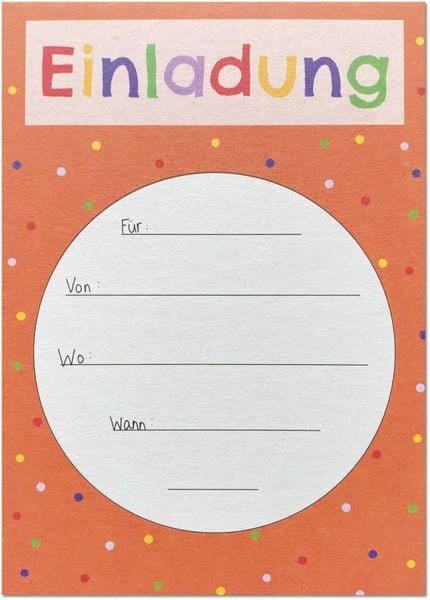 KEITCARDS Einladungskarte Orange, Karte für Einladung, Geburtstag, 1 Stück