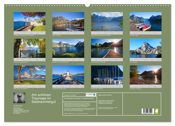 Produktbild: Am sch&ouml;nen Traunsee im Salzkammergut (Wandkalender 2026 DIN A2 quer), CALVENDO Monatskalender