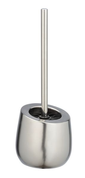 Produktbild: WC-Garnitur Mod. Badi Chrom matt Keramik, mit Silikon-B&uuml;rstenkopf